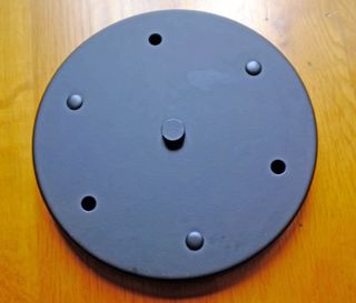 Lámpara de tres casquillos cerámicos con plafón