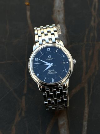 Omega De Ville Prestige Automático Negro/Plata