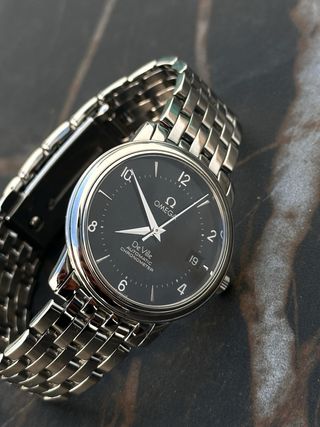 Omega De Ville Prestige Automático Negro/Plata