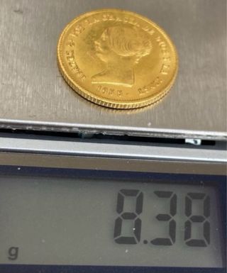 Moneda Oro Isabel II 100 Reales 1855