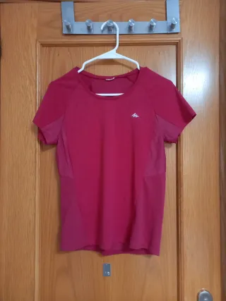 Camiseta deportiva rosa mujer