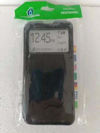 Custodia per cellulare nera con finestra Huawei P Smart Z