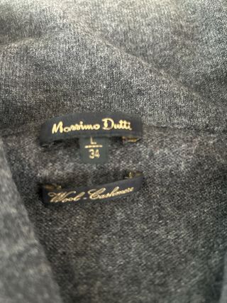 Vestido punto Massimo Dutti gris talla L-S