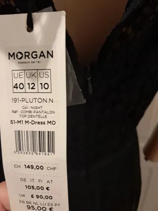 Mono negro Morgan azul marino