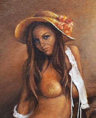 Angelo Batti – Dipinto olio su tela Femminile