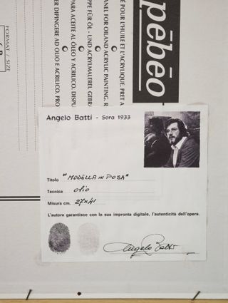 Angelo Batti – Dipinto olio su tela Femminile