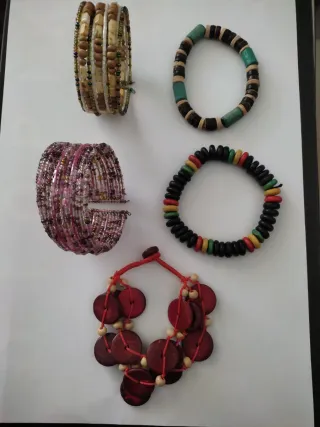 Lote 5 Pulseras Artesanales