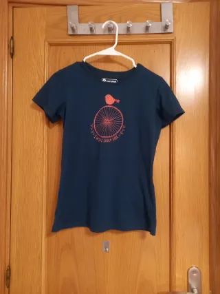 Camiseta Neakpeak Azul con Dibujo de Pájaro