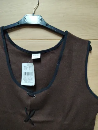 Cuerpiño mujer marrón con cordones hombro 38/48/55