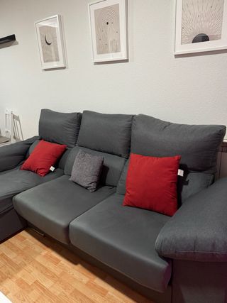 Sofá chaise longue gris oscuro URGE VENTA
