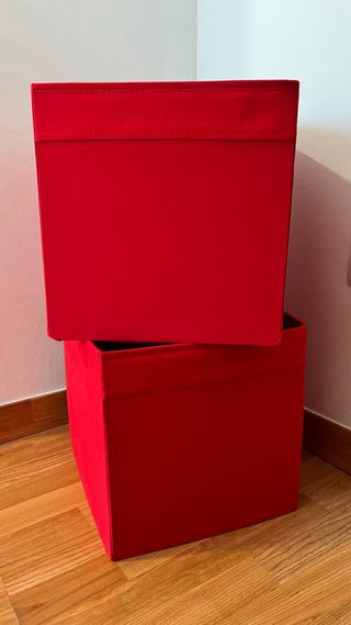 Cajas Almacenaje Ikea Drona Roja