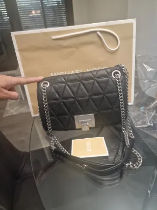 Bolso Michael Kors Negro Piel Acolchado