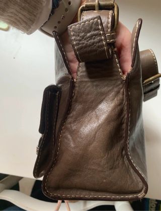 Bolso piel marrón Purificación García