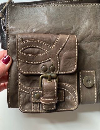 Bolso piel marrón Purificación García