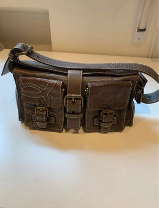 Bolso piel marrón Purificación García