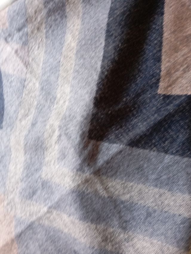 Pañoleta fular caliente azul y gris