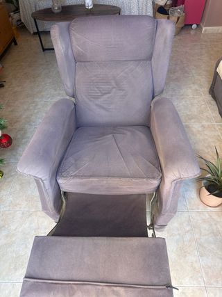 Poltrona relax in tessuto viola