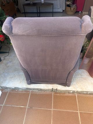 Poltrona relax in tessuto viola