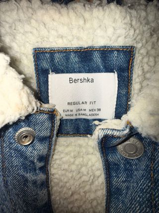 Chaqueta vaquera Bershka con borrego Talla M
