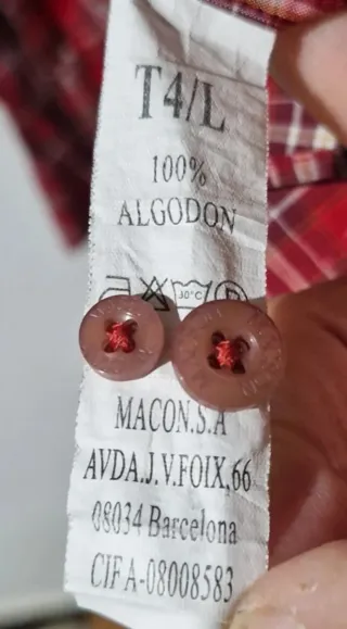 Camisa Macson cuadros hombre