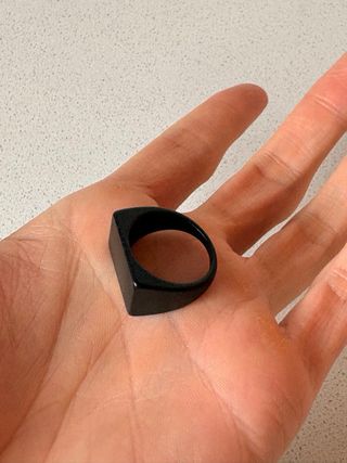 Anillo Sello Metálico Negro