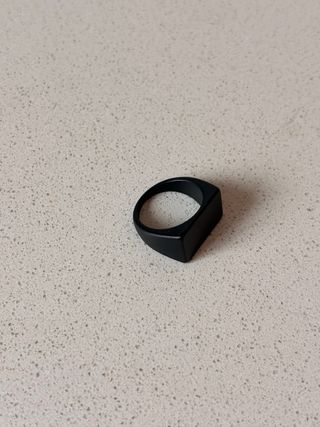 Anillo Sello Metálico Negro