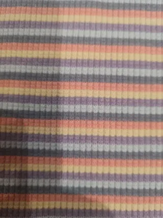 Camiseta Pull&Bear rayas naranja y morado