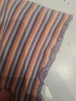 Camiseta Pull&Bear rayas naranja y morado