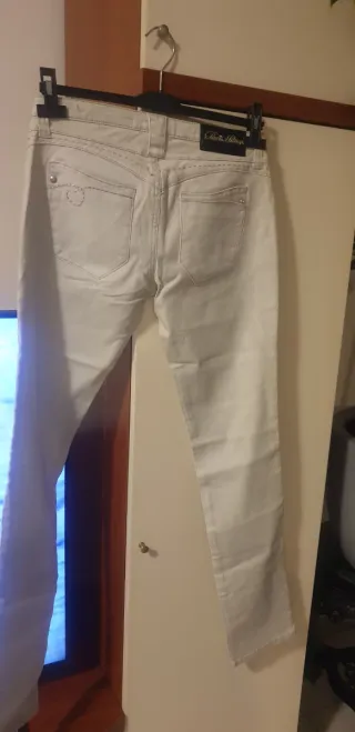 Pantaloni Paris Hilton Argento/Bianco