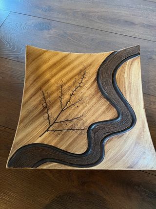 Bandeja decorativa de madera