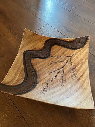 Bandeja decorativa de madera