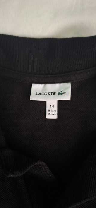 Polo Lacoste Negro Talla M