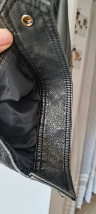 Giacchetta in pelle nera Giacche e cappotti da uomo