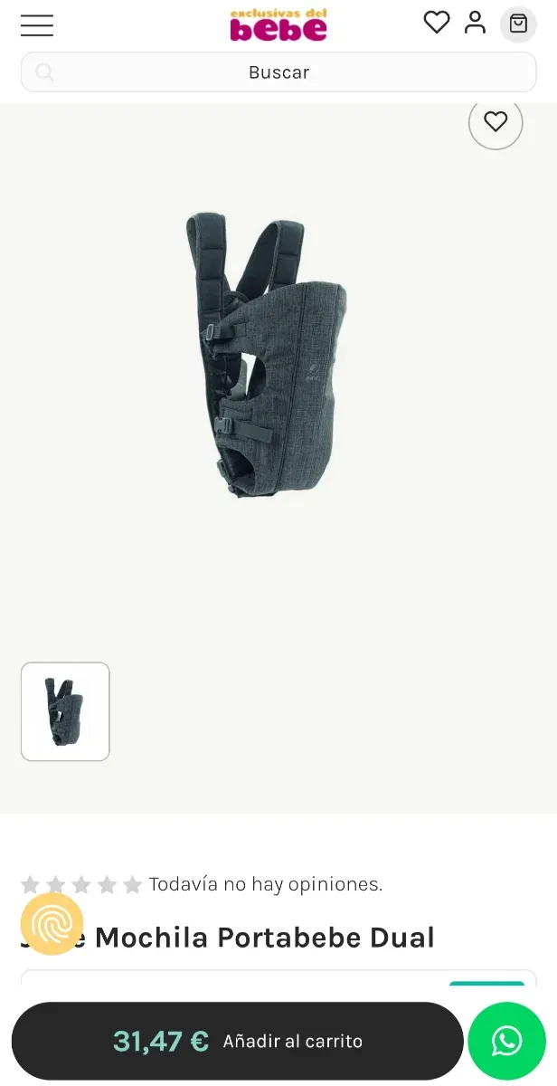 Portabebés Jane Gris