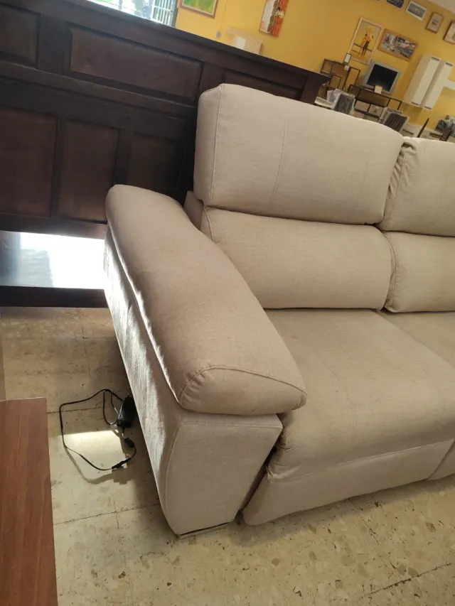 Sofá Eléctrico 2 Plazas Beige