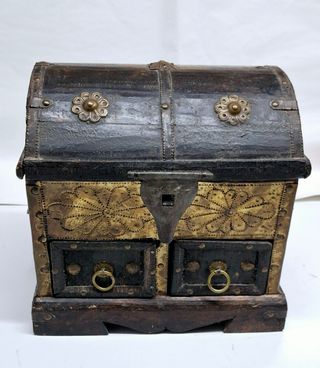 Cofre joyero madera vintage