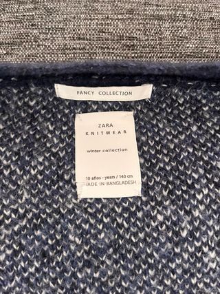 Cárdigan Zara estrellas azul marino 10 años