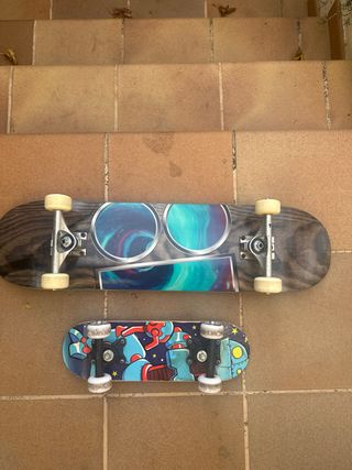 Monopatín grande y pequeño