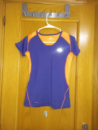 Camiseta Spiro Talla S Morado y Naranja