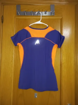 Camiseta Spiro Talla S Morado y Naranja