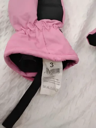 Manoplas Nieve Niña Rosas talla 3 boriken