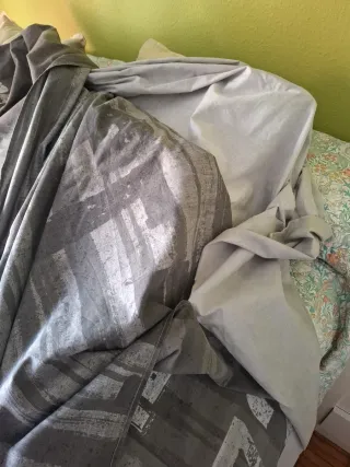 Funda Nórdica Cama Grande Gris y Roja