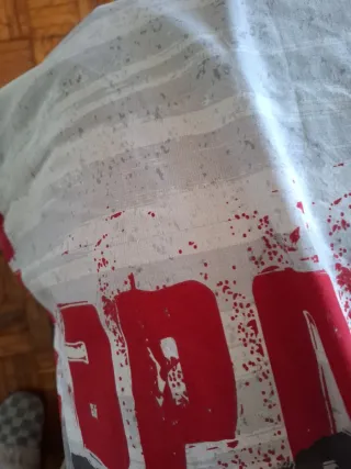 Funda Nórdica Cama Grande Gris y Roja