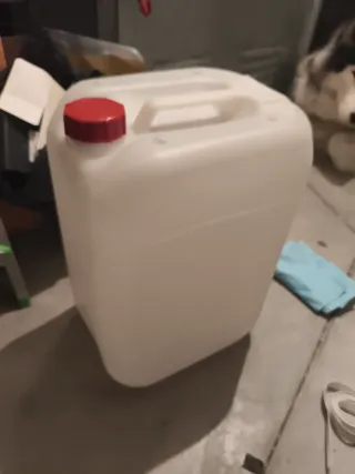 Garrafa 25L blanca con tapa roja