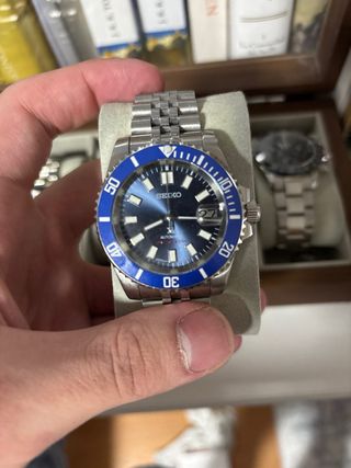 Reloj Seiko Submariner Mod Azul Plata
