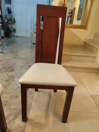 Mesa de comedor de madera con 5 sillas