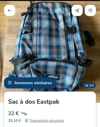 Mochila Eastpak Laptop/Tablet Azul/Gris