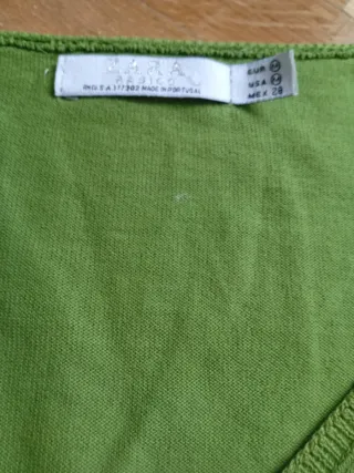 Jersey Zara verde con lazada