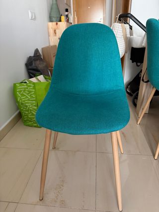 Pack 6 sillas comedor verde