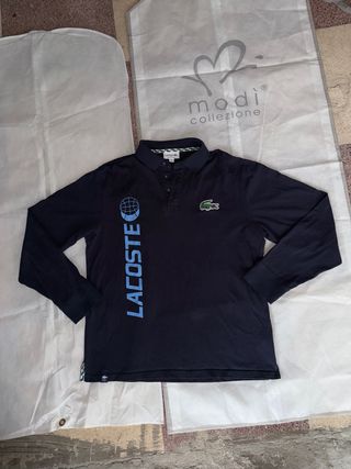 Lacoste Polo Manica Lunga Uomo Blu